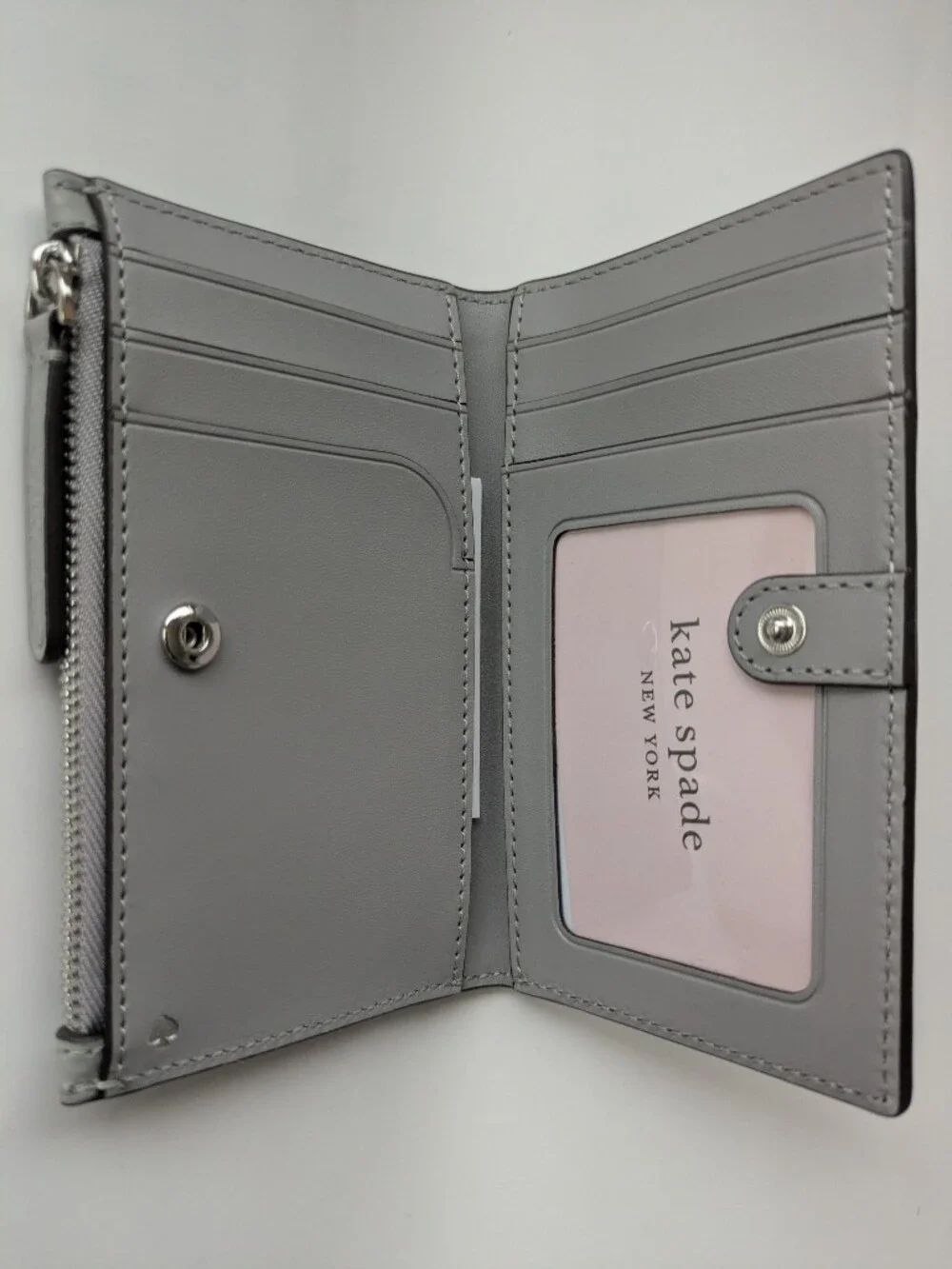 Kate Spade Jackson Small Slim Bifold Gray